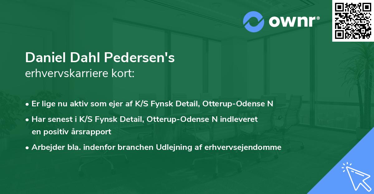 Daniel Dahl Pedersen's erhvervskarriere kort