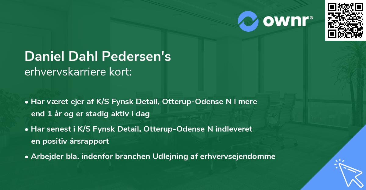 Daniel Dahl Pedersen's erhvervskarriere kort