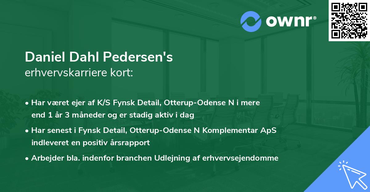 Daniel Dahl Pedersen's erhvervskarriere kort