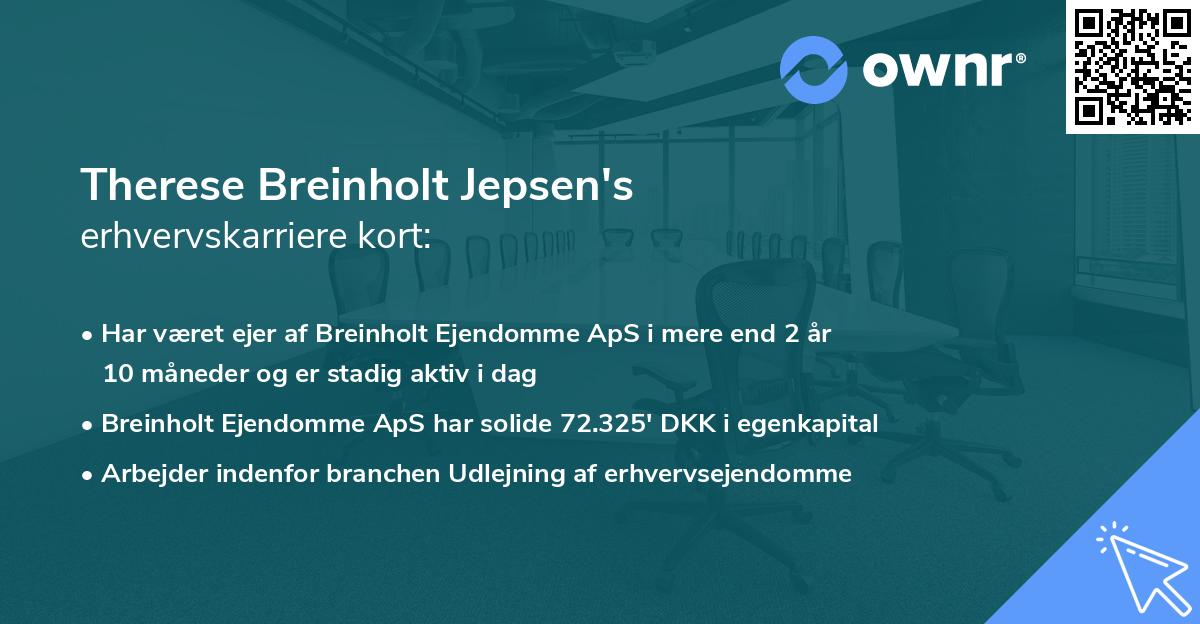 Therese Breinholt Jepsen's erhvervskarriere kort