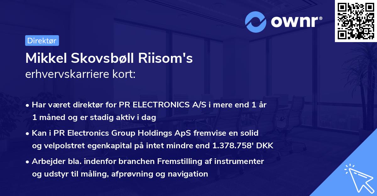 Mikkel Skovsbøll Riisom's erhvervskarriere kort