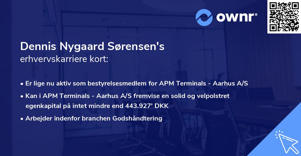 Dennis Nygaard Sørensen's erhvervskarriere kort
