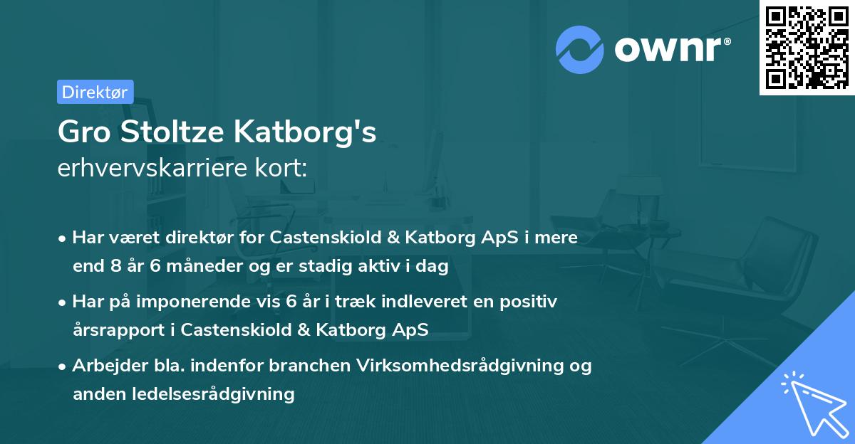 Gro Stoltze Katborg's erhvervskarriere kort