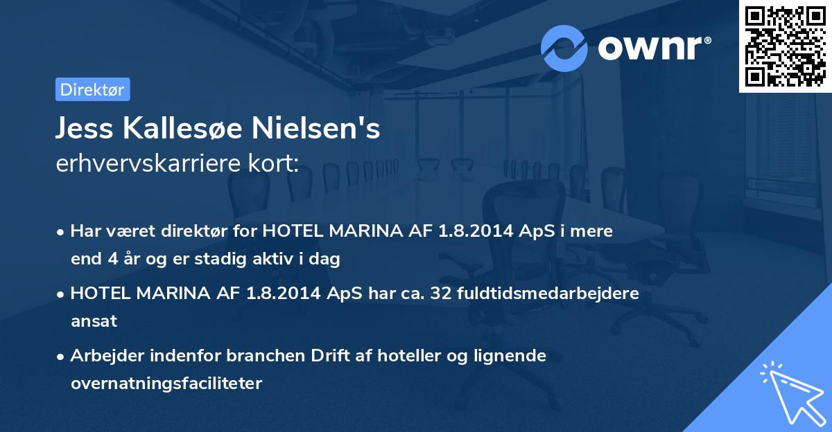 Jess Kallesøe Nielsen's erhvervskarriere kort