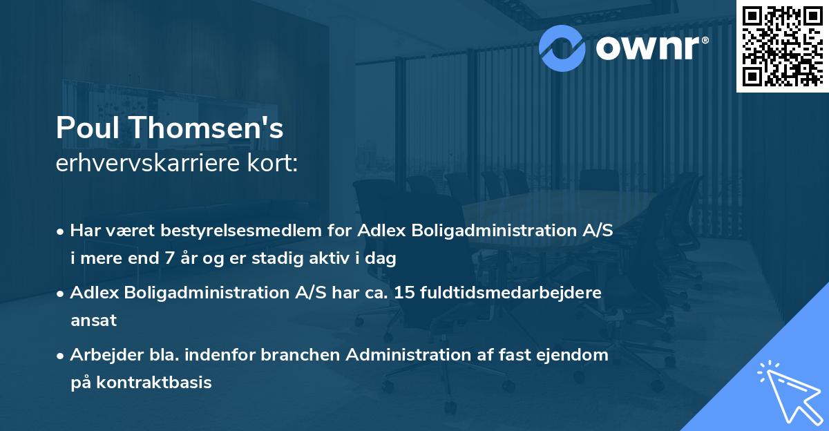 Poul Thomsen's erhvervskarriere kort