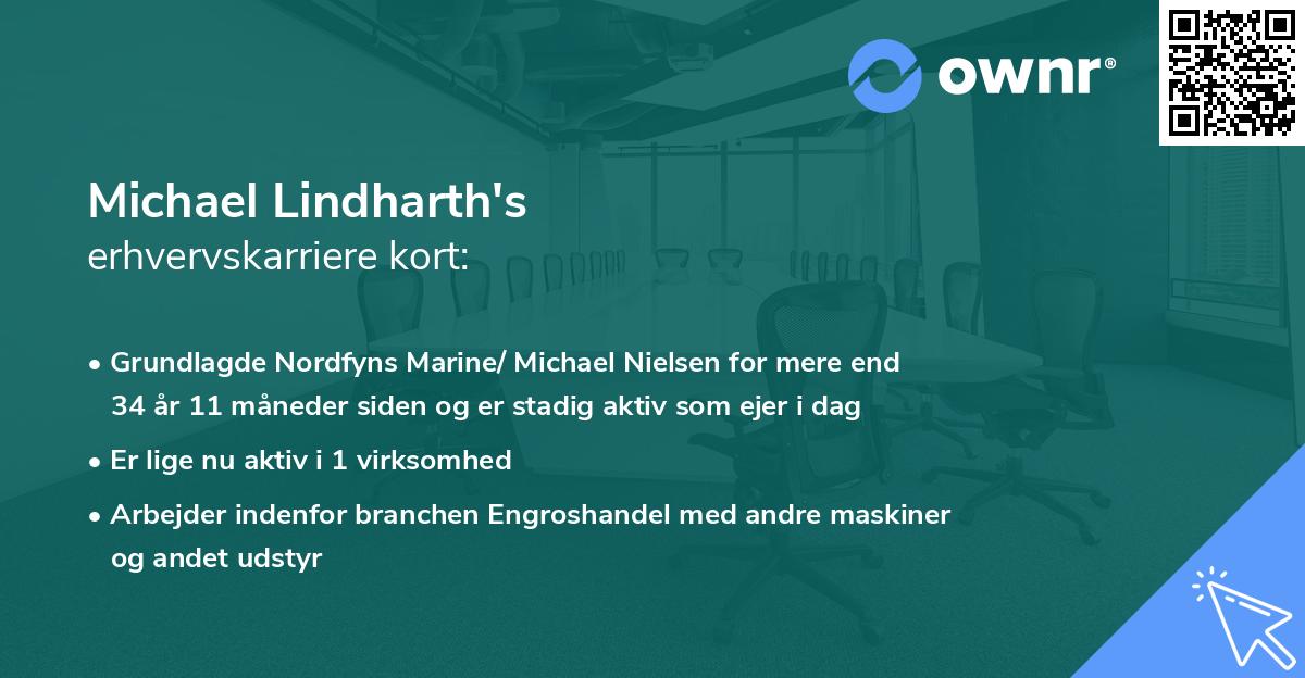 Michael Lindharth's erhvervskarriere kort