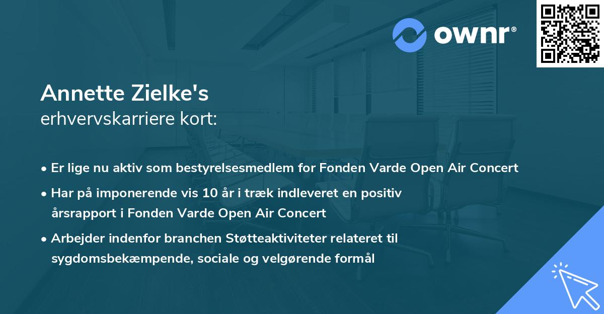 Annette Zielke's erhvervskarriere kort