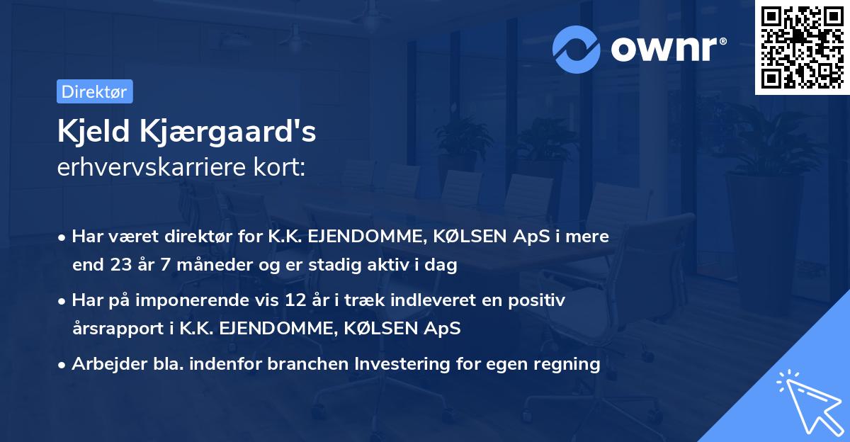 Kjeld Kjærgaard's erhvervskarriere kort