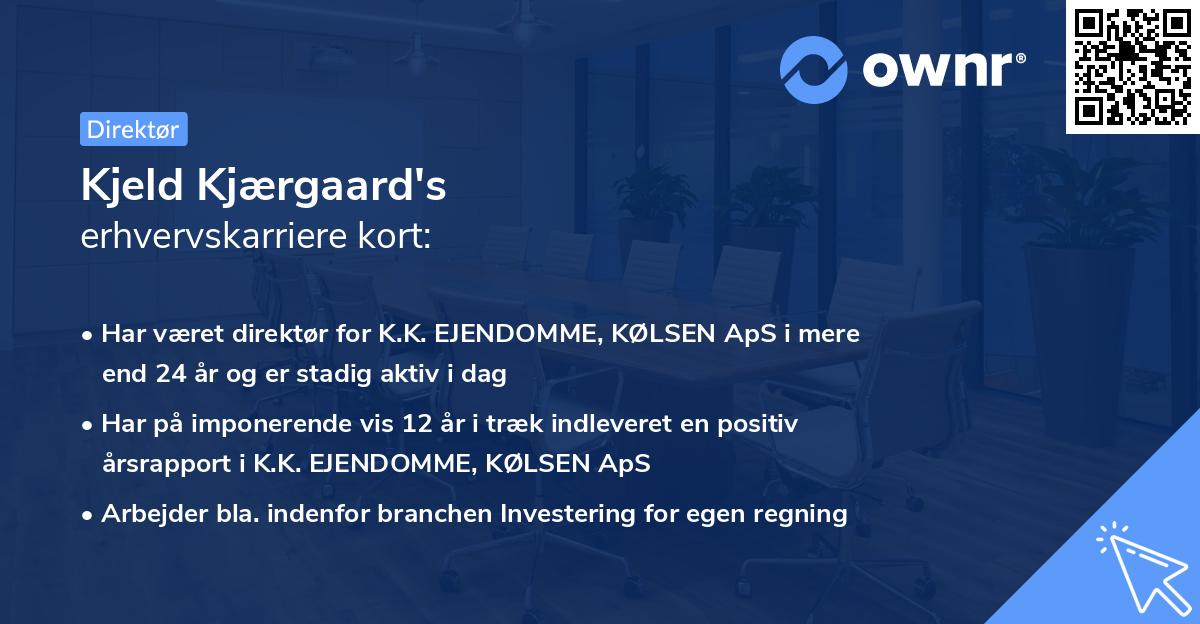 Kjeld Kjærgaard's erhvervskarriere kort