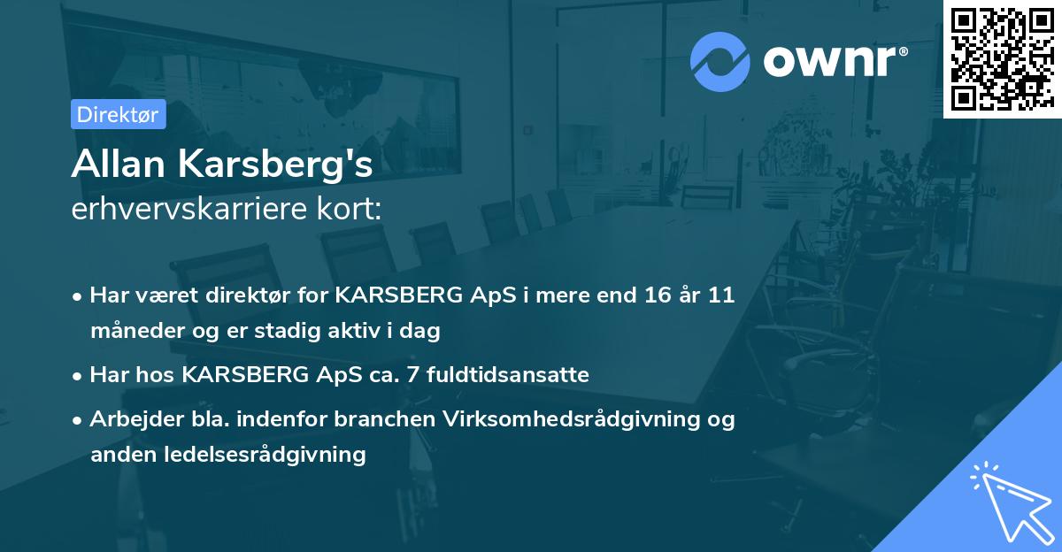 Allan Karsberg's erhvervskarriere kort