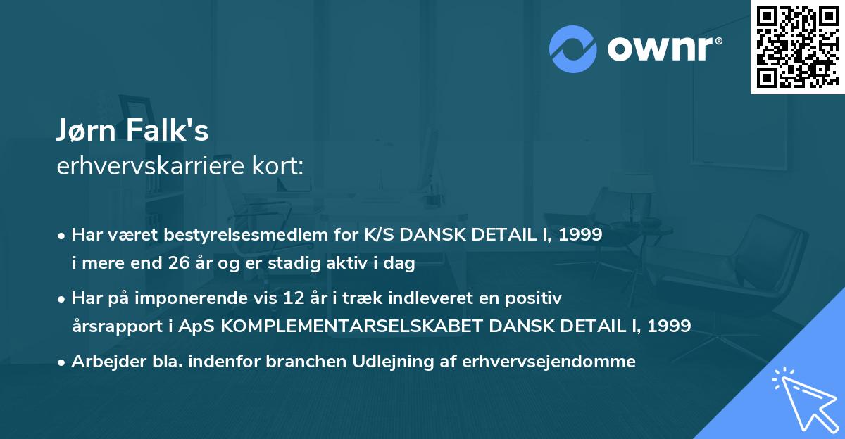 Jørn Falk's erhvervskarriere kort