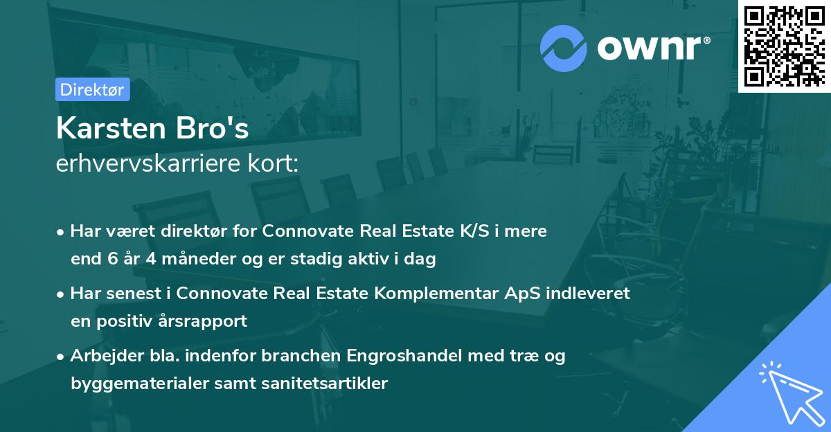 Karsten Bro's erhvervskarriere kort
