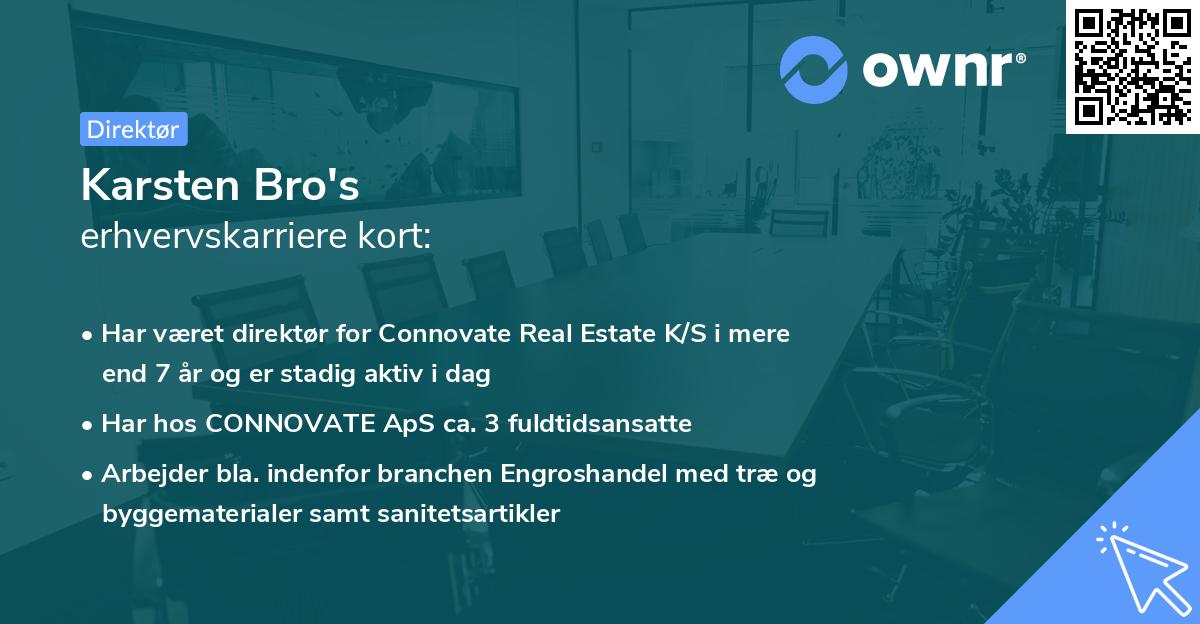 Karsten Bro's erhvervskarriere kort