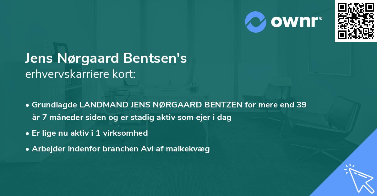 Jens Nørgaard Bentsen's erhvervskarriere kort