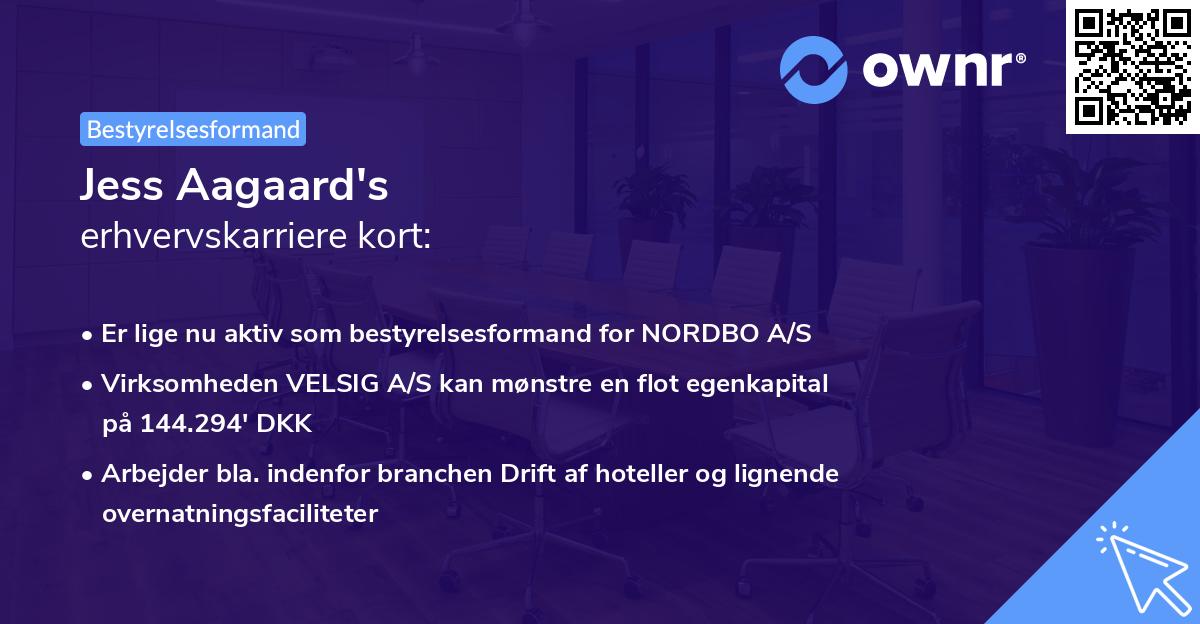 Jess Aagaard's erhvervskarriere kort