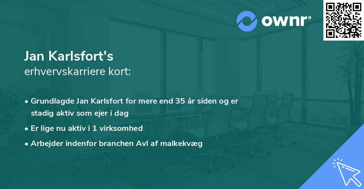 Jan Karlsfort's erhvervskarriere kort