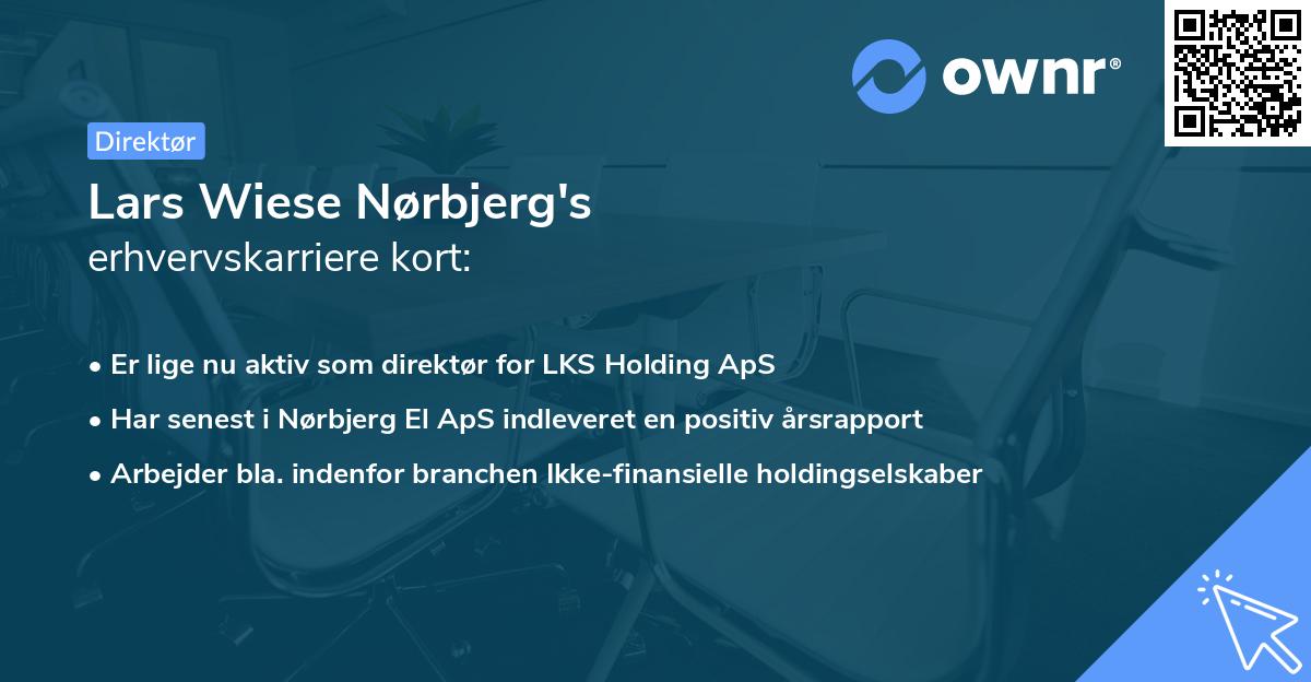Lars Wiese Nørbjerg's erhvervskarriere kort