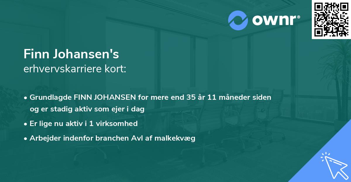 Finn Johansen's erhvervskarriere kort