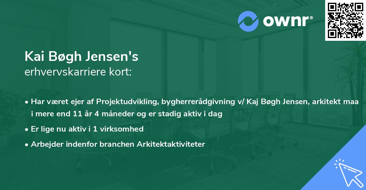 Kai Bøgh Jensen's erhvervskarriere kort