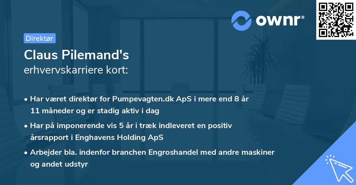 Claus Pilemand's erhvervskarriere kort