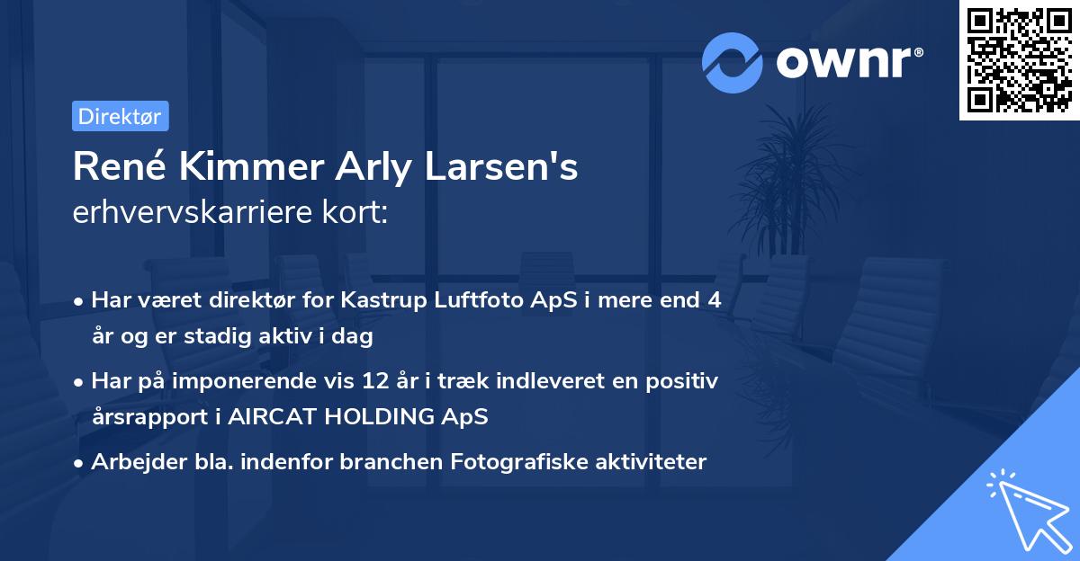 René Kimmer Arly Larsen's erhvervskarriere kort