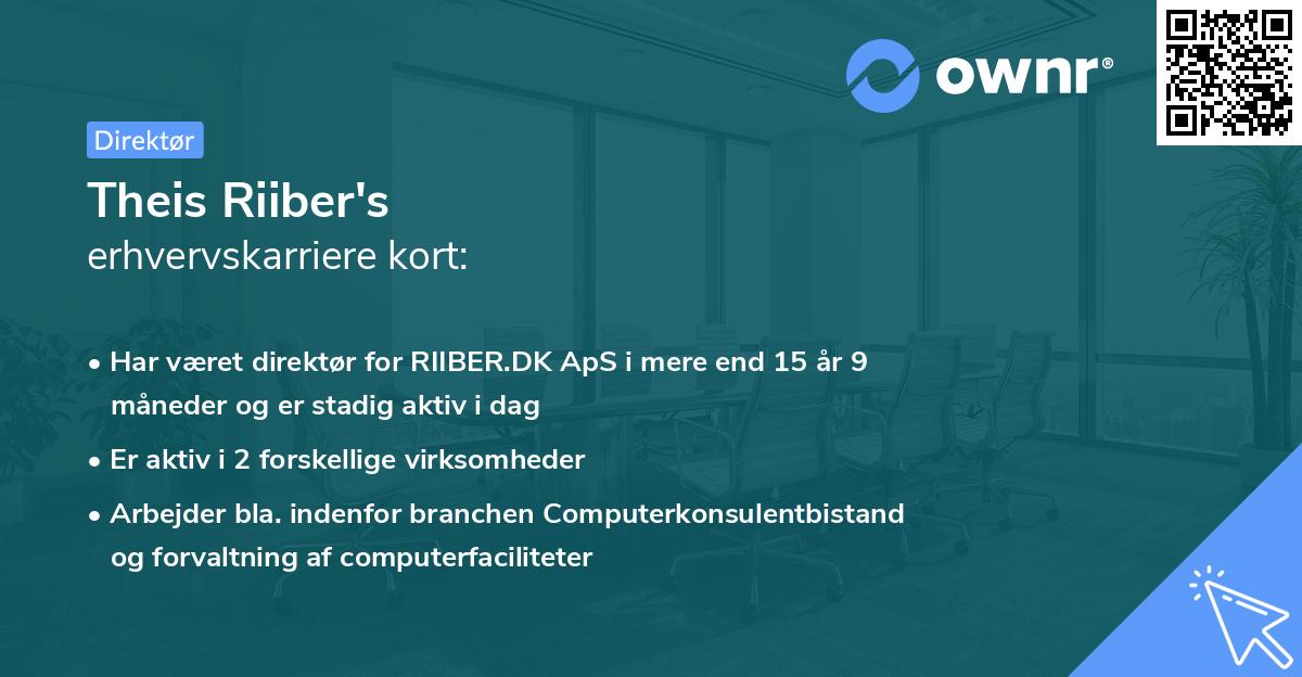 Theis Riiber's erhvervskarriere kort