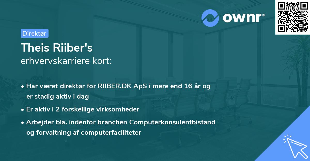 Theis Riiber's erhvervskarriere kort
