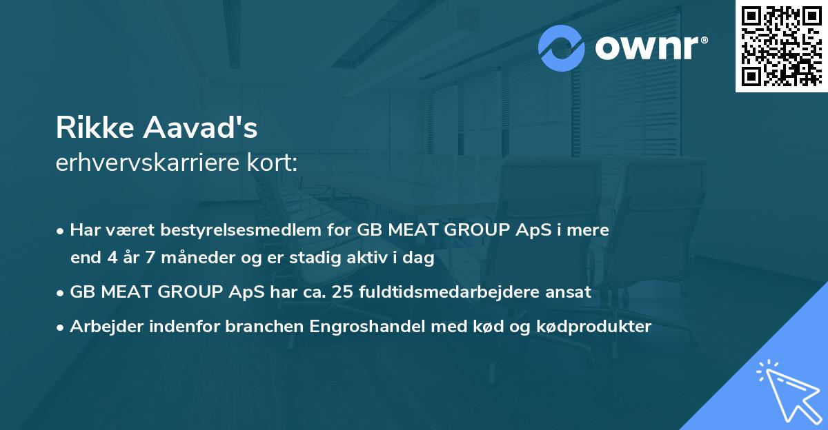 Rikke Aavad's erhvervskarriere kort