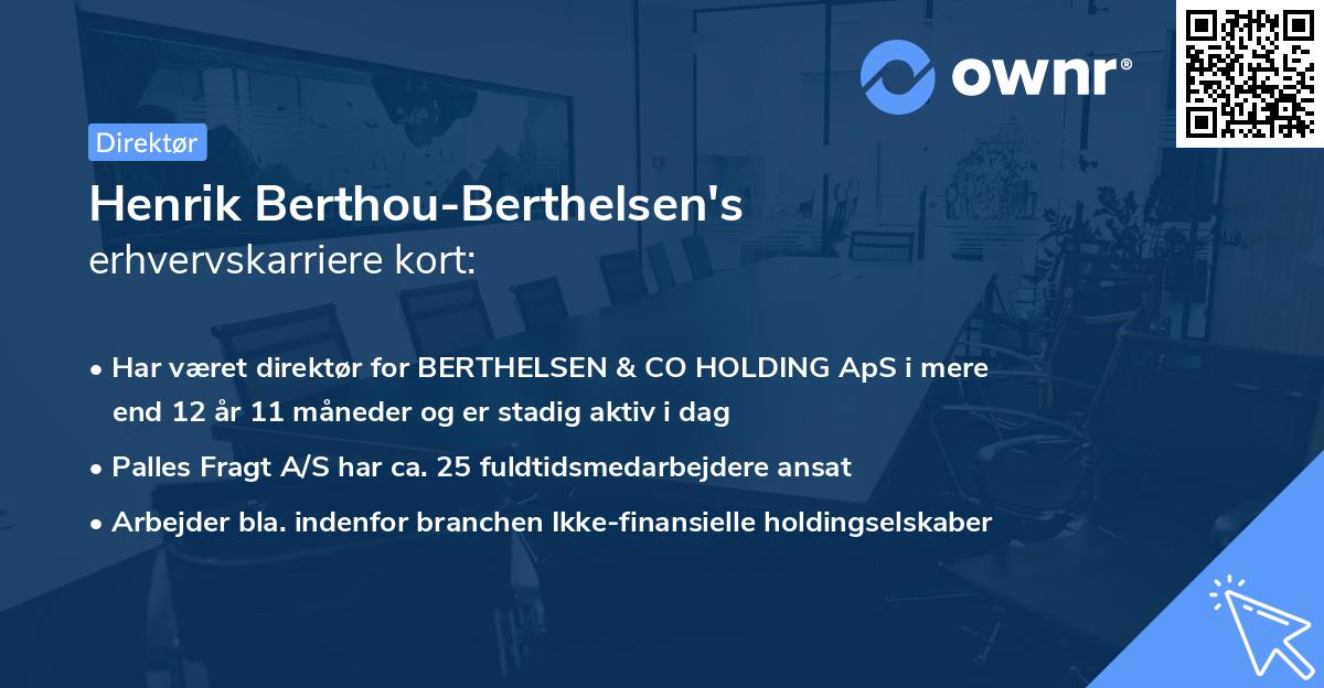 Henrik Berthou-Berthelsen's erhvervskarriere kort