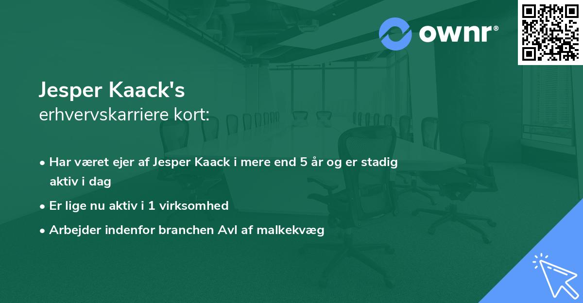 Jesper Kaack's erhvervskarriere kort