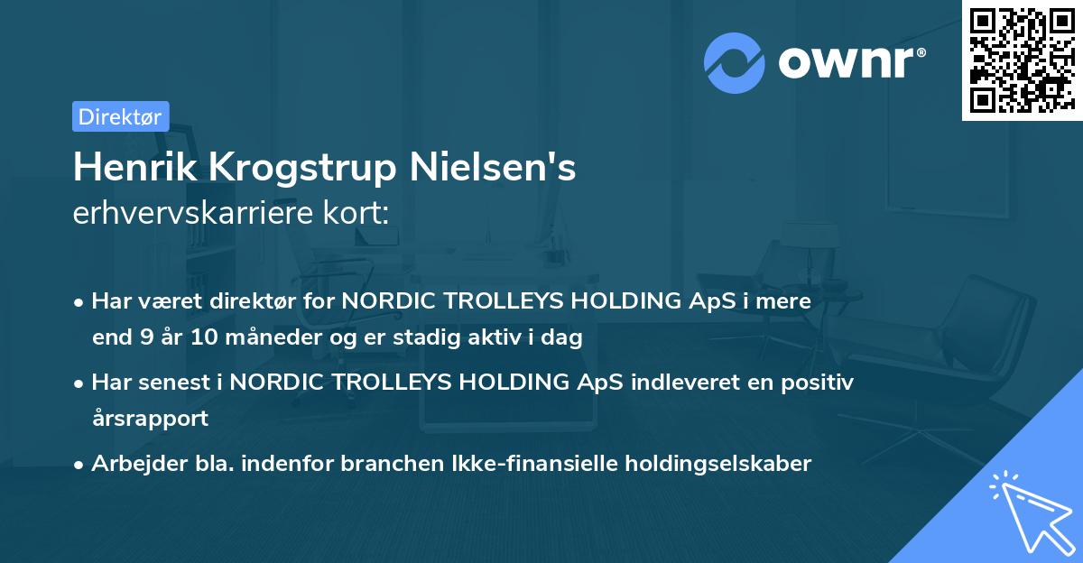 Henrik Krogstrup Nielsen's erhvervskarriere kort