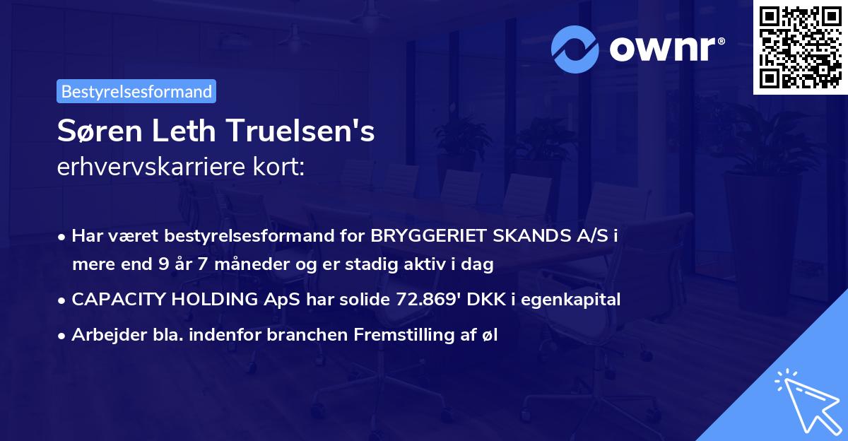 Søren Leth Truelsen's erhvervskarriere kort