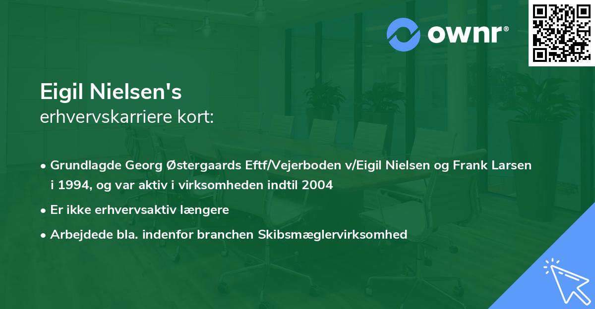 Eigil Nielsen's erhvervskarriere kort