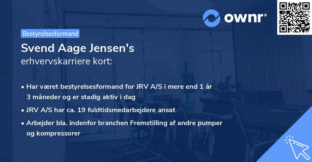 Svend Aage Jensen's erhvervskarriere kort