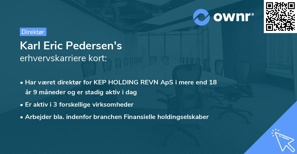 Karl Eric Pedersen's erhvervskarriere kort