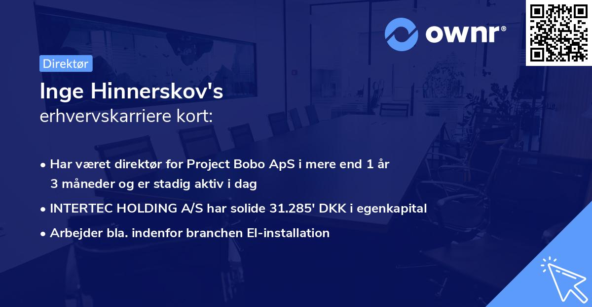 Inge Hinnerskov's erhvervskarriere kort