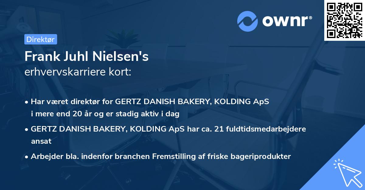 Frank Juhl Nielsen's erhvervskarriere kort