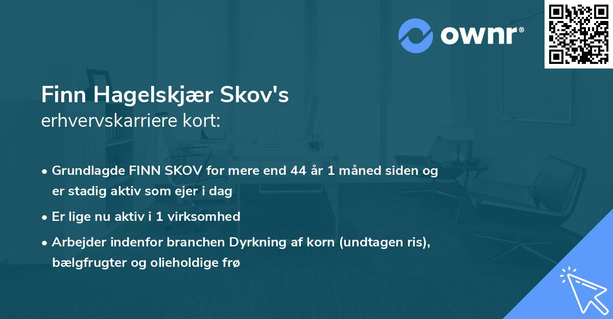 Finn Hagelskjær Skov's erhvervskarriere kort