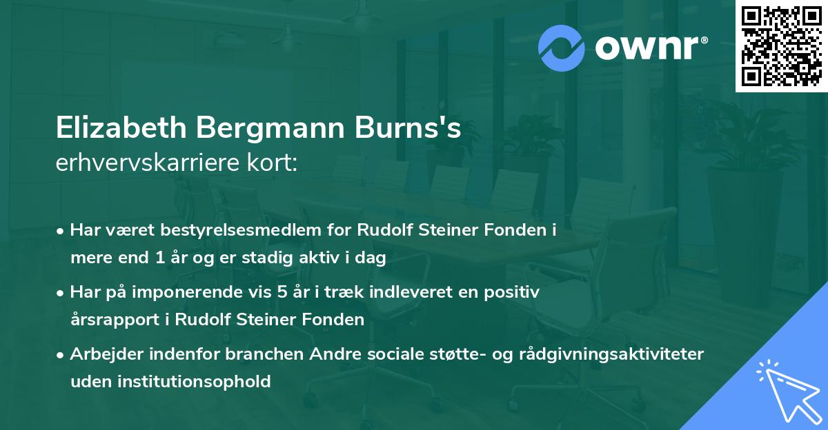 Elizabeth Bergmann Burns's erhvervskarriere kort
