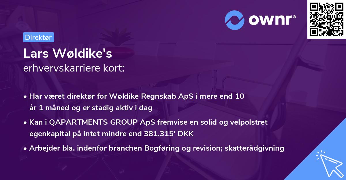 Lars Wøldike's erhvervskarriere kort