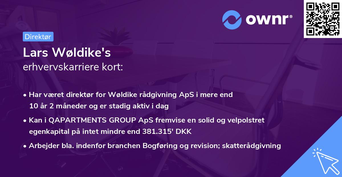 Lars Wøldike's erhvervskarriere kort