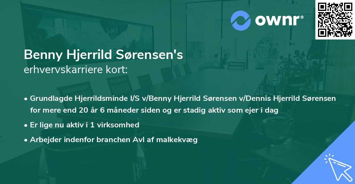 Benny Hjerrild Sørensen's erhvervskarriere kort