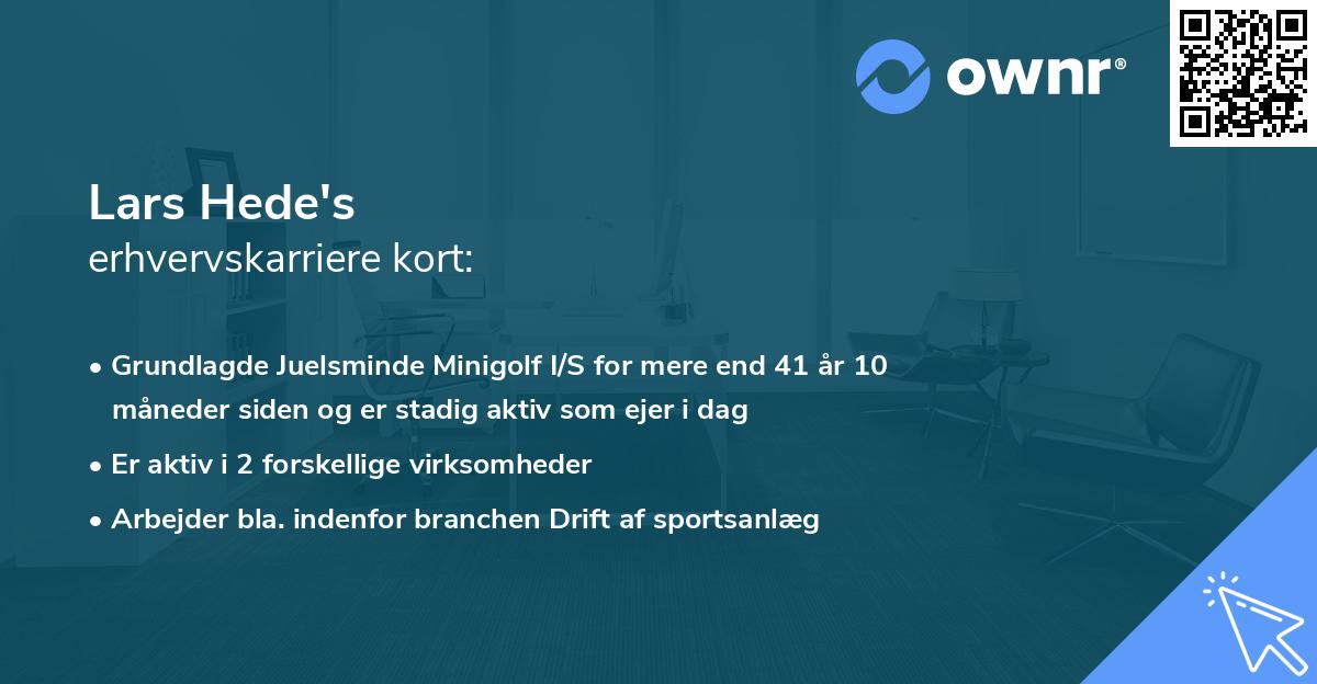 Lars Hede's erhvervskarriere kort