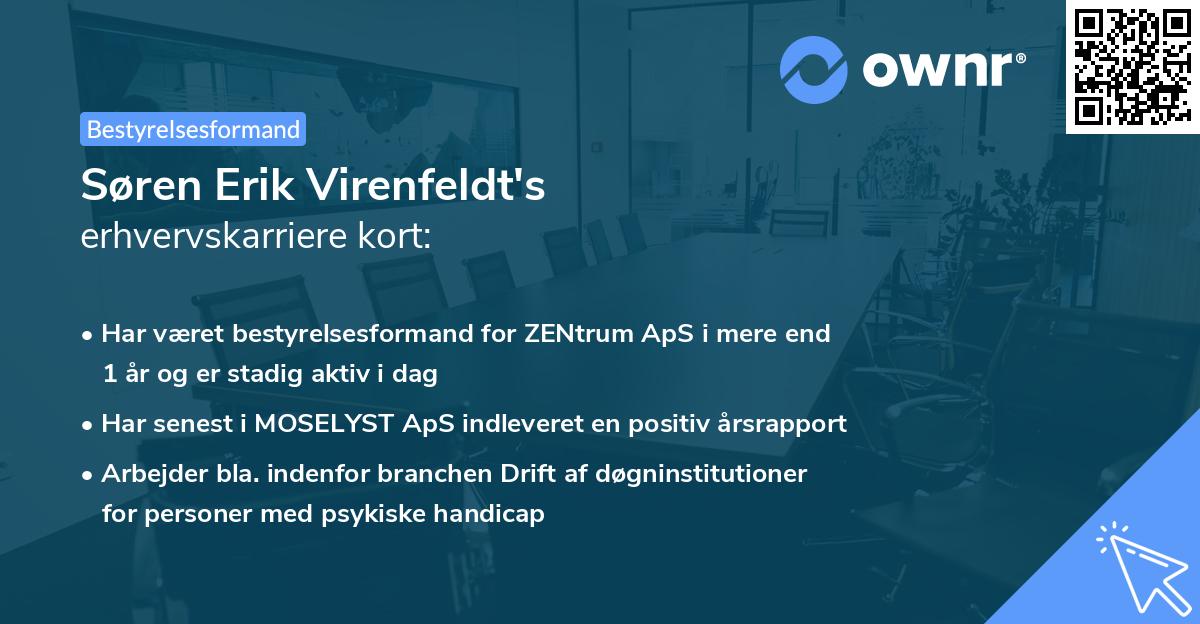 Søren Erik Virenfeldt's erhvervskarriere kort