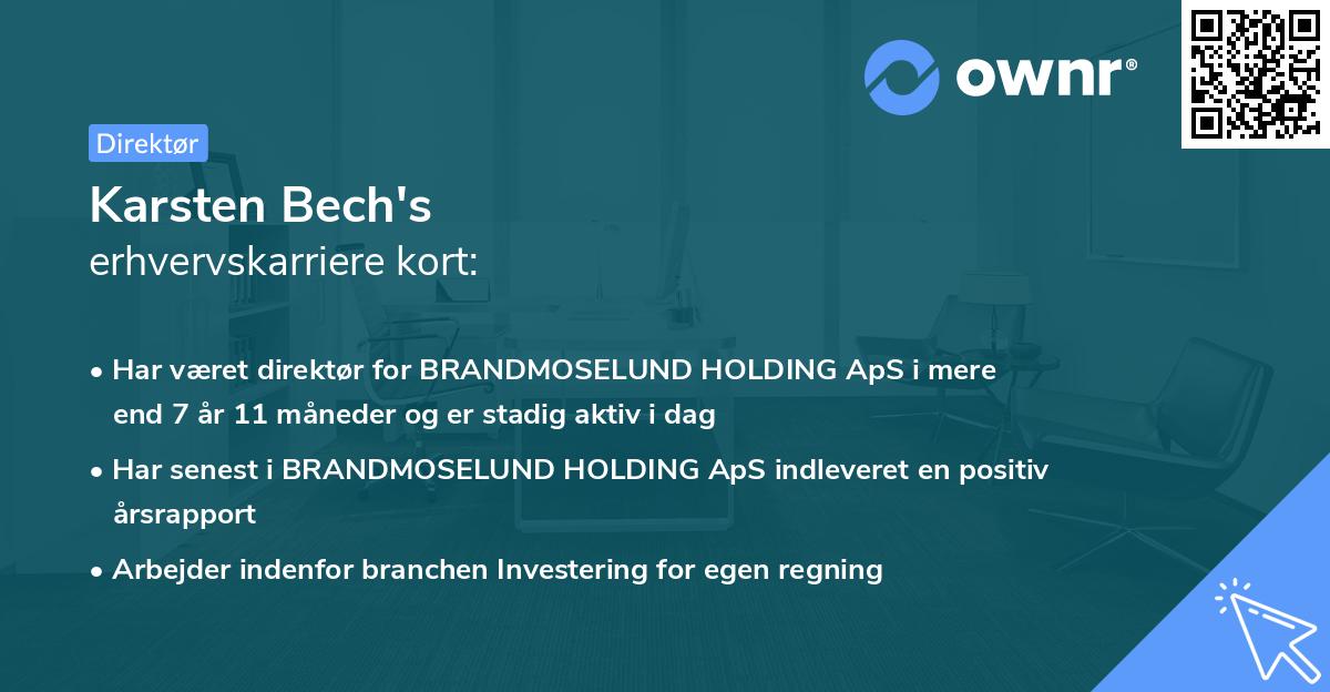 Karsten Bech's erhvervskarriere kort
