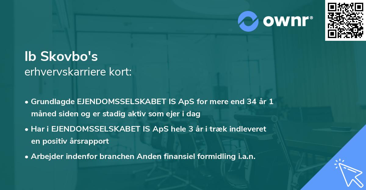 Ib Skovbo's erhvervskarriere kort