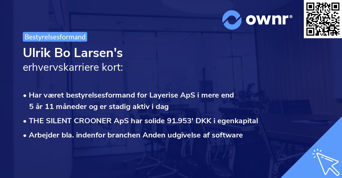 Ulrik Bo Larsen's erhvervskarriere kort