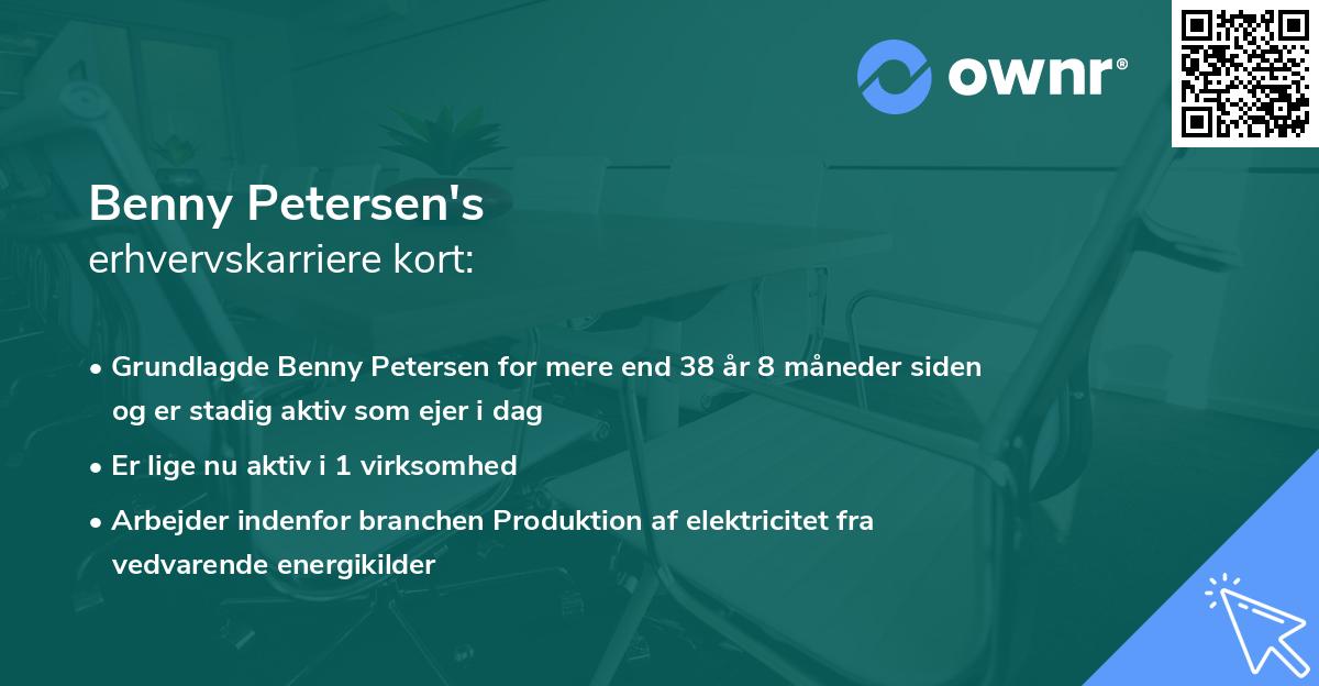 Benny Petersen's erhvervskarriere kort