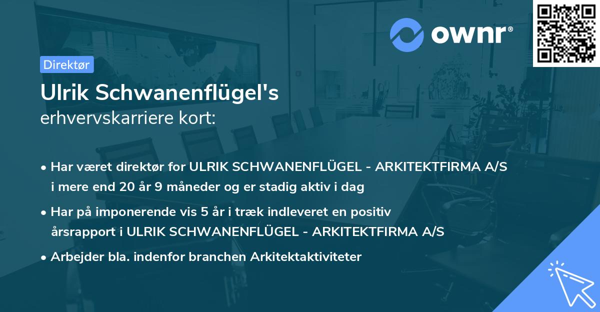 Ulrik Schwanenflügel's erhvervskarriere kort