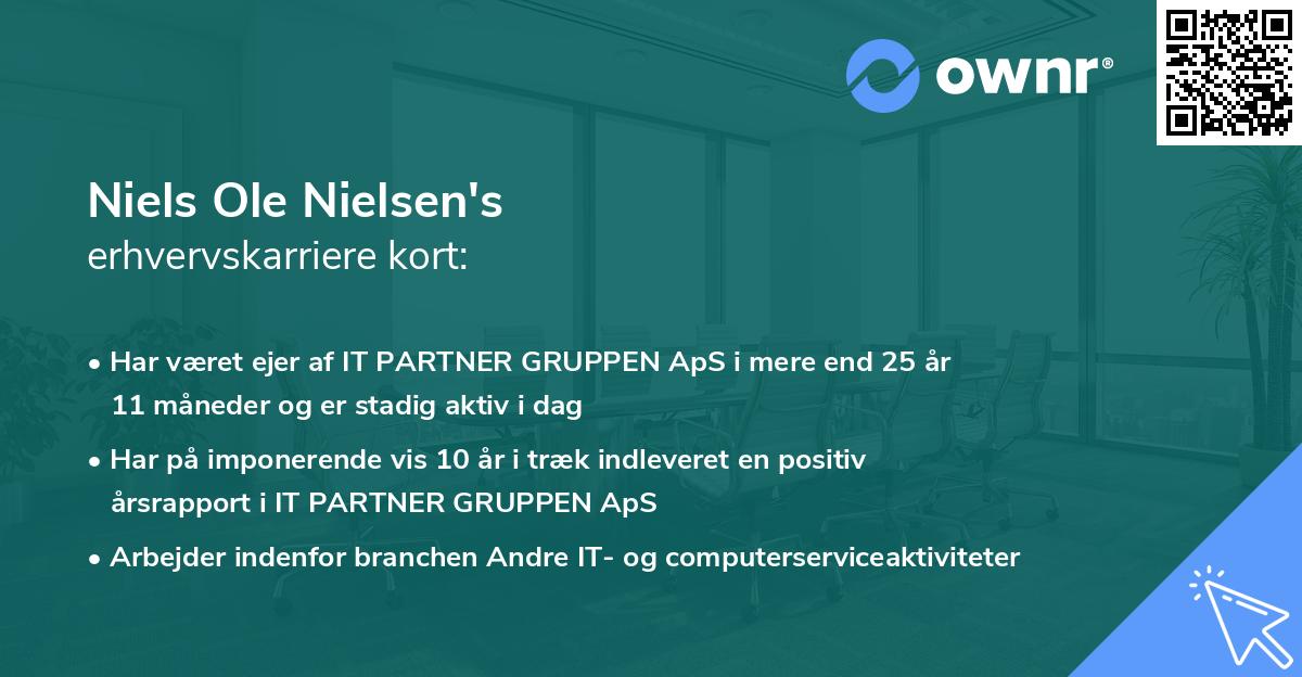 Niels Ole Nielsen's erhvervskarriere kort